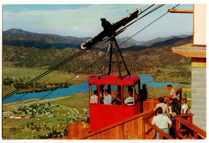 Estes Park Aerial Skyway Estes Park Colorado Vintage GIANT Postcard  