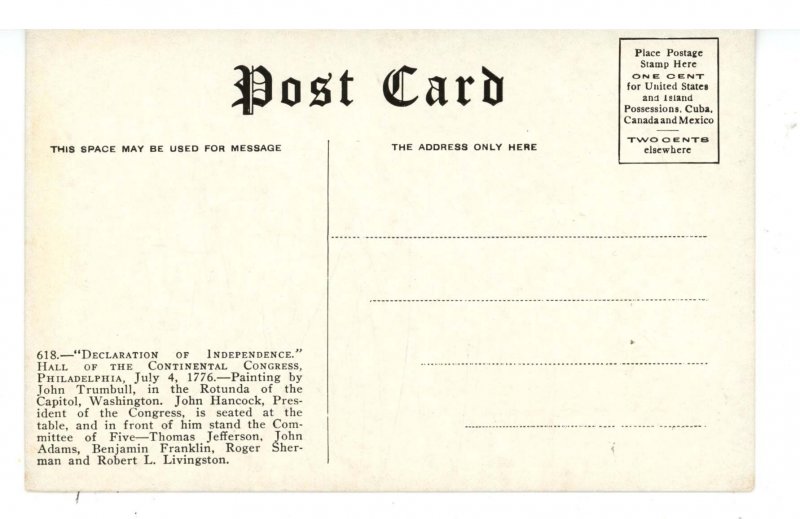 DC - Washington. US Capitol, Rotunda. Declaration of Independence