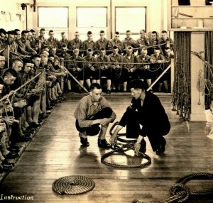 RPPC Marlinspike Instruction Farragut Naval Training Station Postcard Real Photo