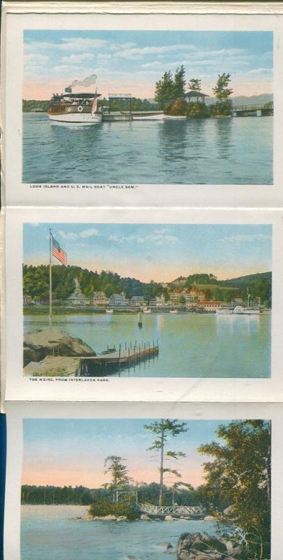  Lake Winnepesaukee Lakes Region New Hampshire nh Postcard Folder #8