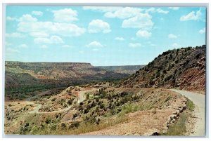 c1950's View Of Polo Duro Colorful Canyon Amarillo TX, Memorial Trail Postcard