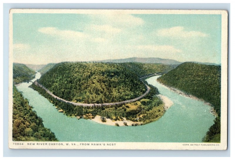 c1915 New River Canyon W. VA. Postcard F81E