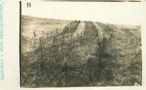 C-1915 France Military Quarries Wire Entanglement RPPC Photo Postcard 1424