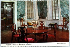 Postcard - Supper Room of Governor's Palace - Williamsburg, Virginia