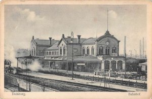 Duisburg Germany Train Station Vintage Postcard AA38025