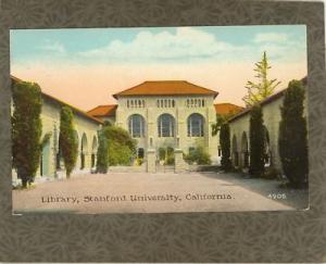 LIBRARY STANFORD UNIVERSITY CA CALIFORNIA Postcard