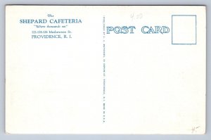 K5/ Providence Rhode Island Postcard c1910 Interior Shepard Cafeteria  322