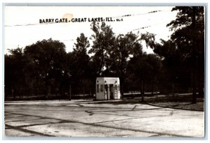 1953 View Of Barry Gate Grear Lakes Illinois IL Vintage RPPC Photo Postcard