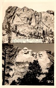 South Dakota Black Hills Mount Rushmore Before and After Real Photo