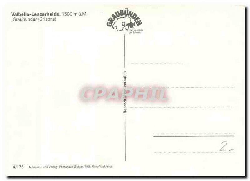 Postcard Modern Valbella Lenzerheide