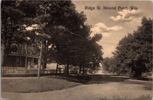 Postcard Ridge Street in Mineral Point, Wisconsin