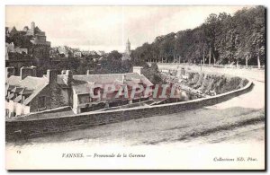 Old Postcard Vannes Promenade of La Garenne