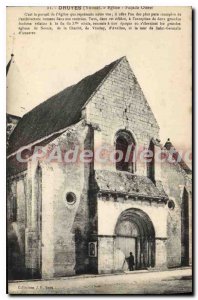 Postcard Old Church Facade Yonne Druyes West