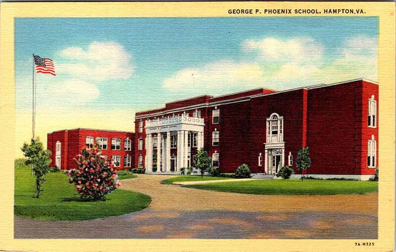 Postcard SCHOOL SCENE Hampton Virginia VA AM1236