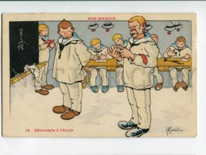 3119205 FRENCH NAVY Babordais in School by GERVESE Vintage PC