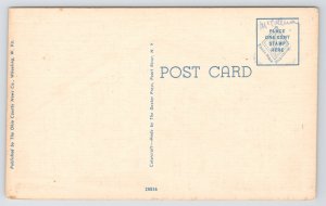 Wheeling West Virginia~US Post Office~Linen Postcard