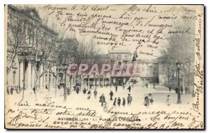 Postcard Old Avignon Place de l'Horloge