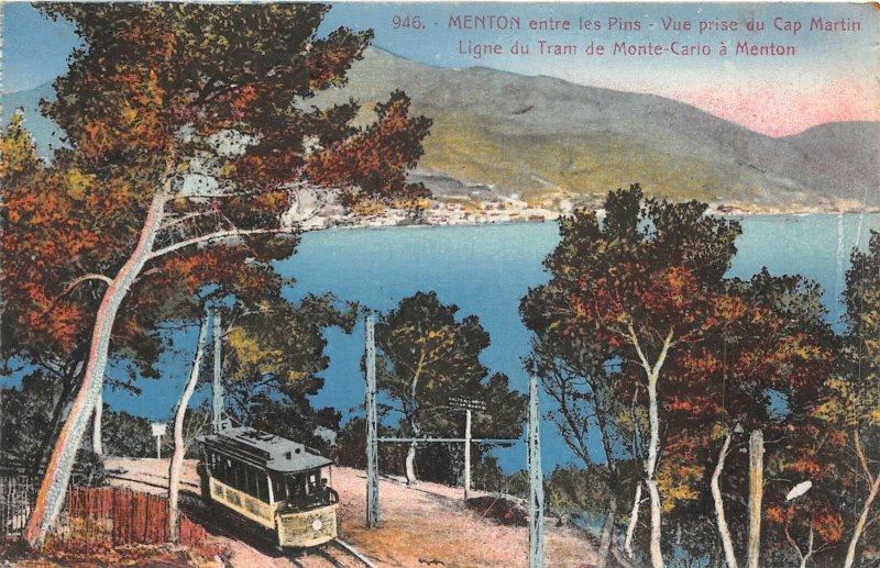 us7648 menton entre les pins monte carlo  france tram tramway