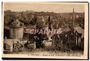 Old Postcard Fougeres Hospice Rille The Chateau Saint Sulpice Church