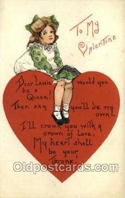 Artist HBG Valentines Day 1910 postal used unknown