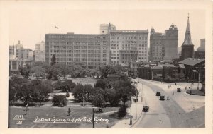 J43/ Australia Foreign Postcard c1940s Sydney Hyde Park Queens Square 170