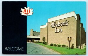 ANN ARBOR, MI Michigan~Roadside Motel WEBER'S INN 1972 Washtenaw County Postcard