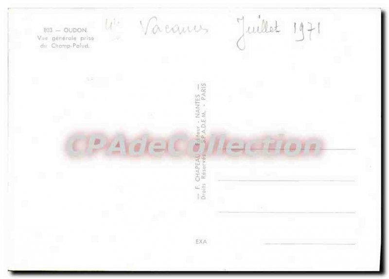 Postcard Modern Oudon General view from the Palud Field