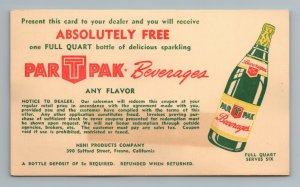 Nehi Fresno California Drink Par T Pak Beverages Vintage Advertisement