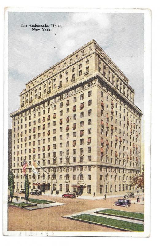 Belvedere Hotel Baltimore MD Ambasador Hotel New York Hotel  2 Vintage Postcards