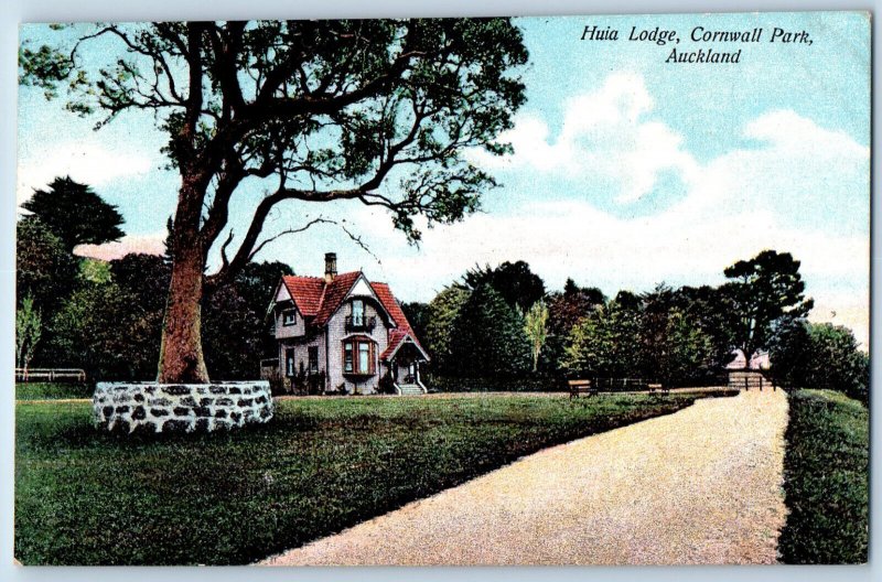 New Zealand Postcard Huia Lodge Cornwall Park Auckland c1910 Unposted Antique