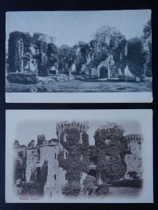 Wales Monmouthshire Collection x 2 RAGLAN CASTLE Views c1905 Postcards