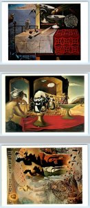 3 Postcards CLEVELAND, OH~Surrealist Artist SALVADOR DALI MUSUEM Paintings 4x6