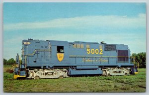Railroad Locomotive Train Postcard - Delaware & Hudson #5002