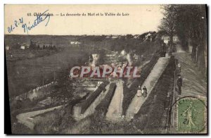 Old Postcard Chateaudun The descent of the Mail and the Vallee du Loir