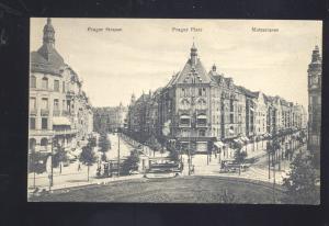 PRAGER STRASSE PRAGER PLATZ MOTZSTRASSE GERMANY ANTIQUE VINTAGE POSTCARD