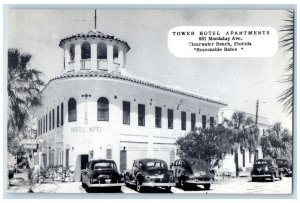 c1940's Tower Hotel Apartments 881 Mandalay Ave. Clearwater Beach FL Postcard 