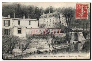 Old Postcard Villeneuve Saint Georges S and O Chateau on the Yerres