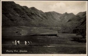 Honolulu Hawaii HI Golf Golfing Country Club c1920s Real Photo Postcard