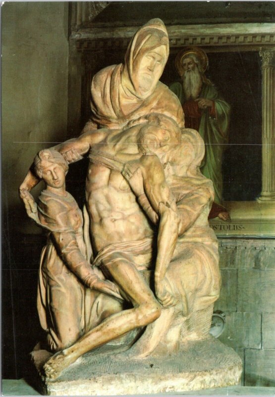 Postcard Italy Florence Michelangelo's The Pietà at St. Peter's Basillica