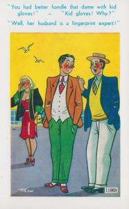 Private Detective Fingerprints Skilled Sexy Hands Cheating Comic Humour Postcard
