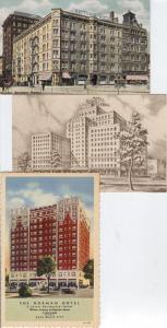 IL   CHICAGO   3 HOTEL POSTCARDS postcard