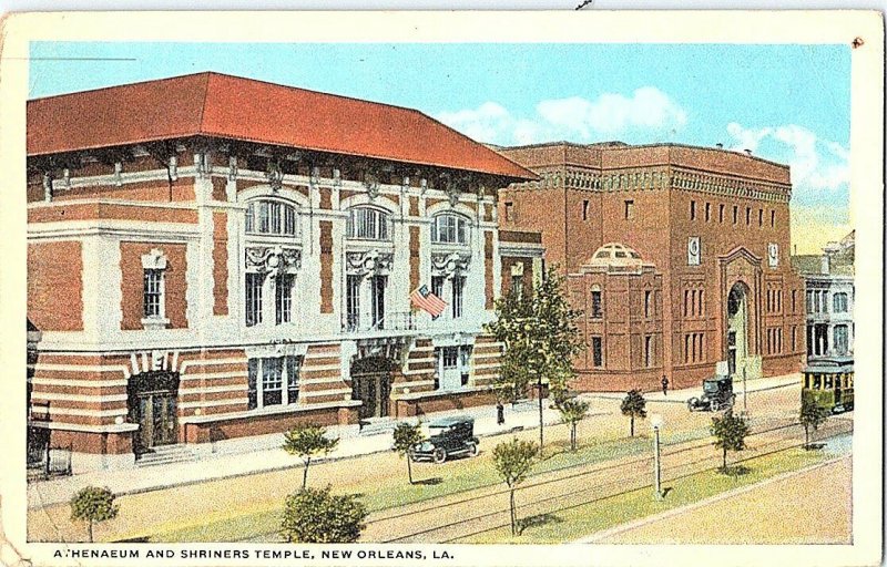 Athenaeum Shriners Temple New Orleans LA Vintage Postcard Standard View Card  