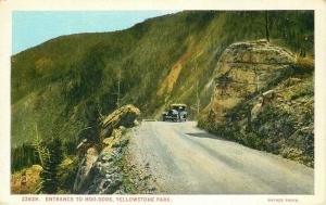 Autos 1920s Entrance to Hoo Doos Yellowstone Wyoming Haynes 6141