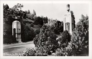 Entrance to Memory Park Salt Lake City Utah UT Unused RPPC Postcard H59