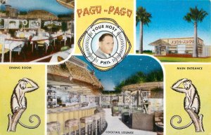 Postcard Phil's Pago Pago Lounge & Dining Room Tucson AZ Tiki Theme Restaurant