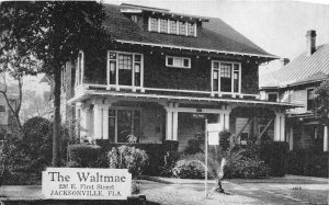 THE WALTMAE MOTEL LODGING JACKSONVILLE FLORIDA DEXTER PRESS POSTCARD (c. 1940s)