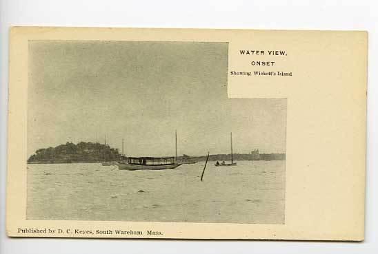 Onset MA Wickett's Island Boat Postcard