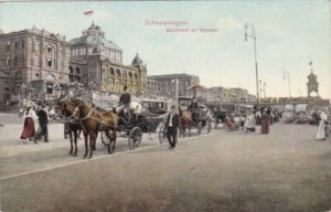 Netherlands Schenveningen Boulevard an Kurhaus Horse and Carriage