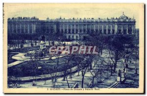 Old Postcard Madrid Palacio Real Plaza de Oriente