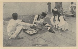Indian Shoe Cobblers Vintage Street Crafts Real Photo Postcard